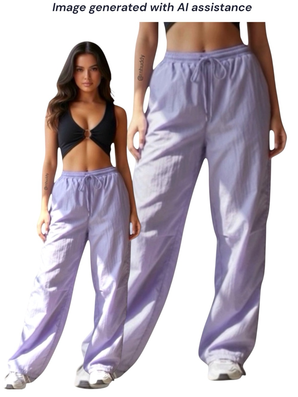 NWT Emory Park S lilac parachute technical pants